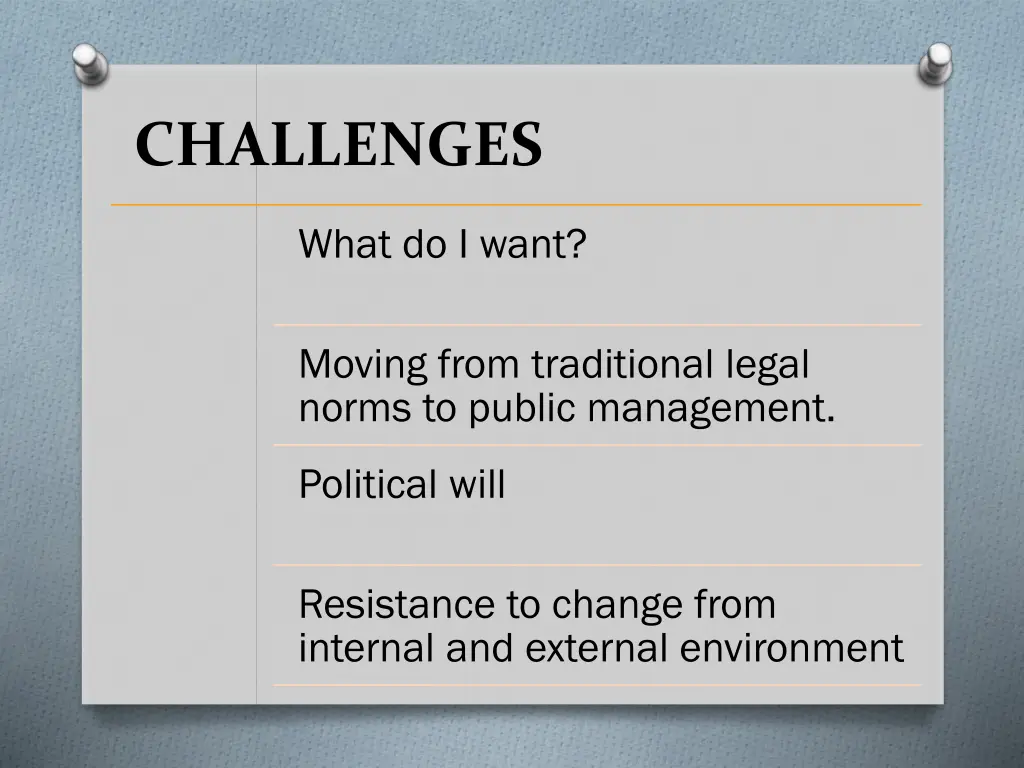 challenges