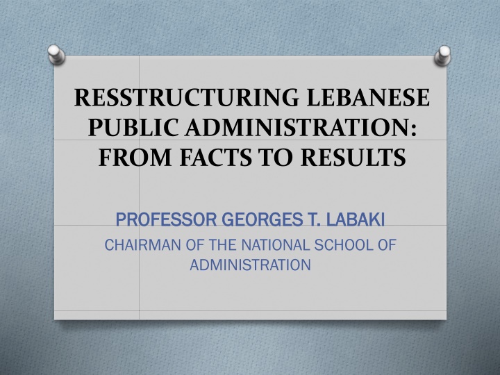 resstructuring lebanese public administration