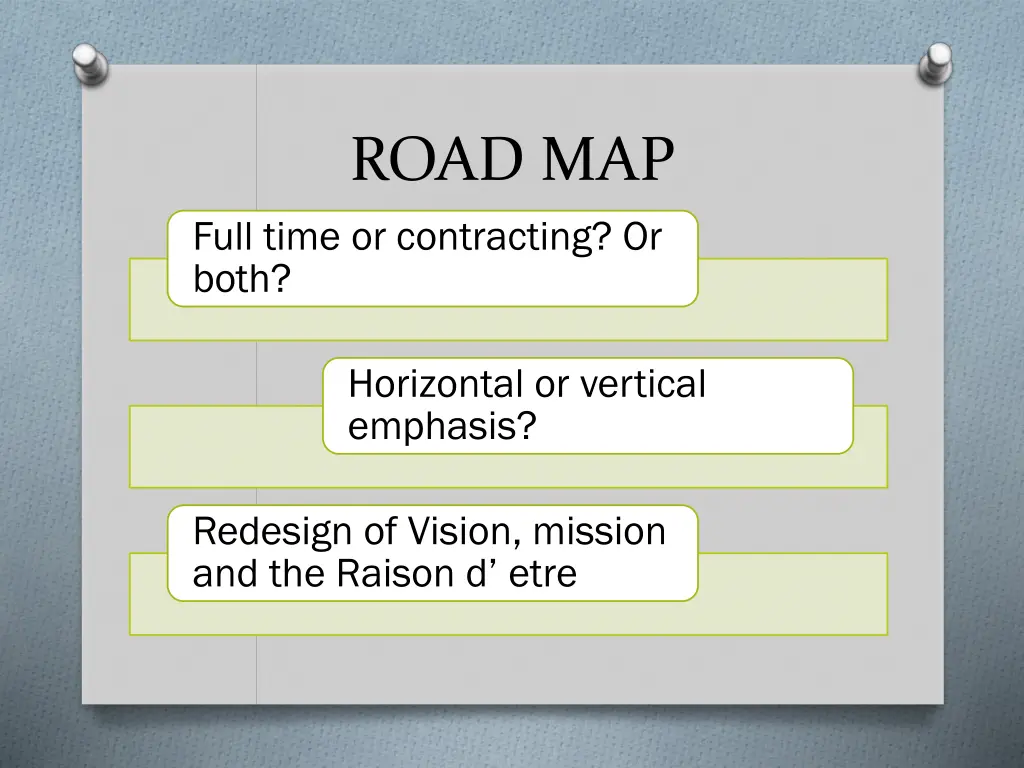 road map full time or contracting or both