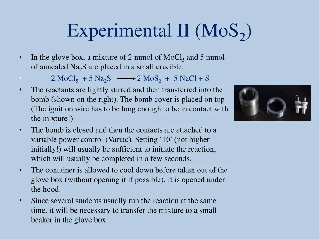 experimental ii mos 2 1