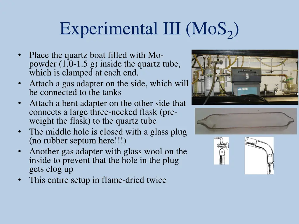 experimental iii mos 2