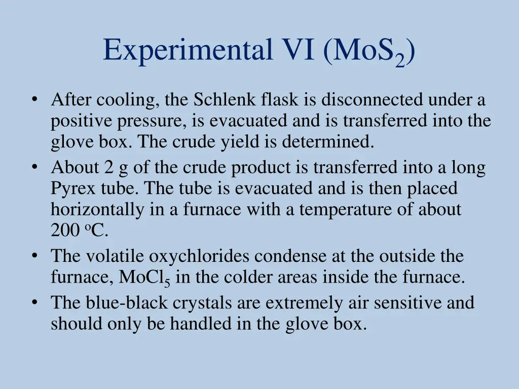 experimental vi mos 2 1