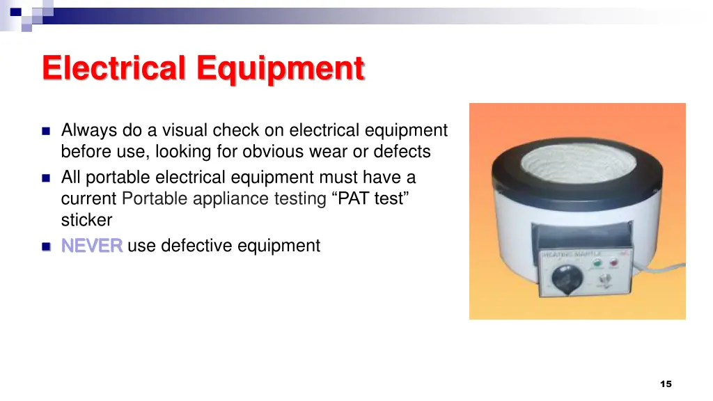 electrical equipment