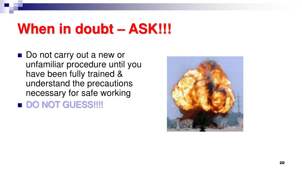 when in doubt ask