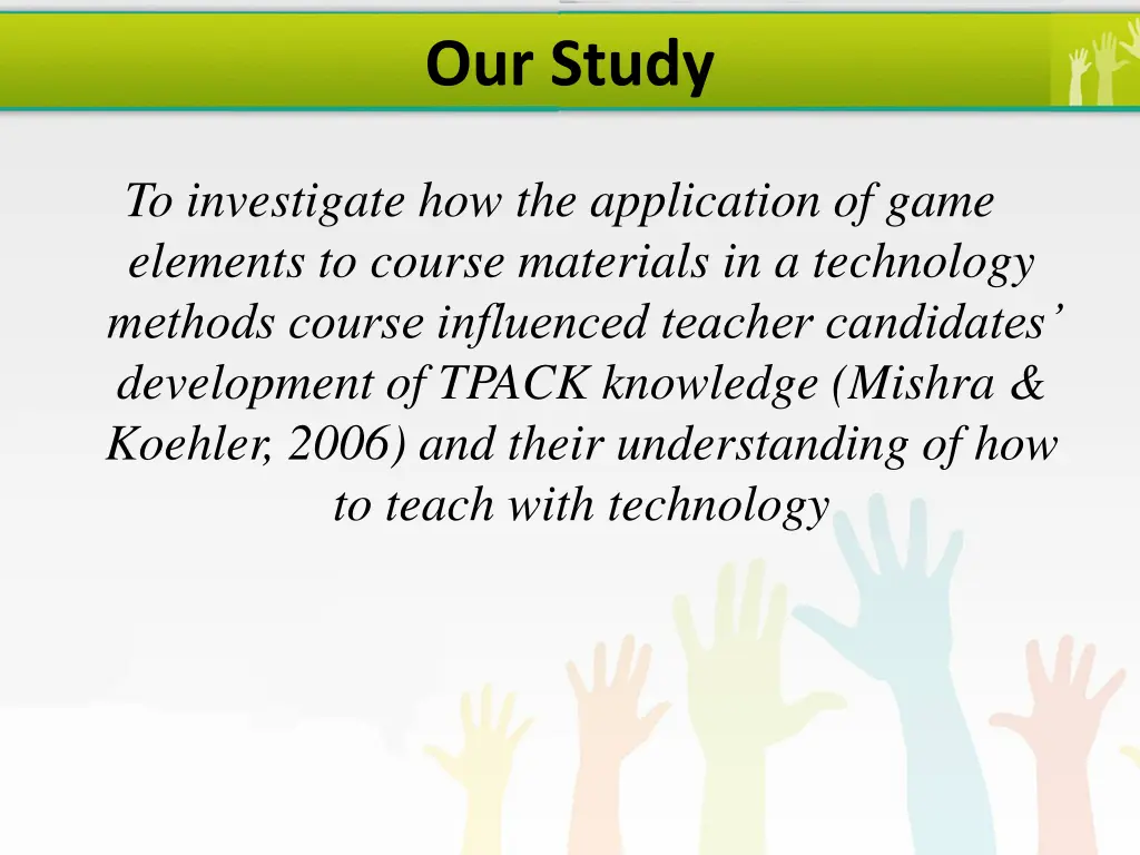 our study