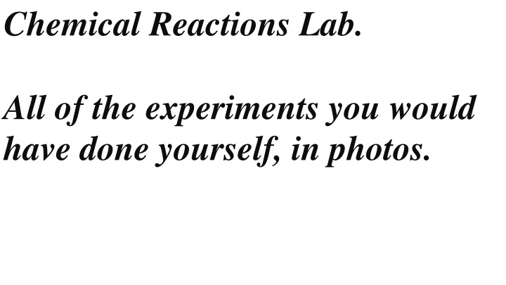 chemical reactions lab