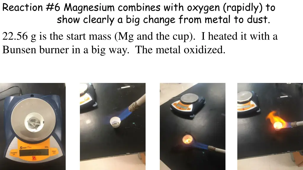reaction 6 magnesium combines with oxygen rapidly