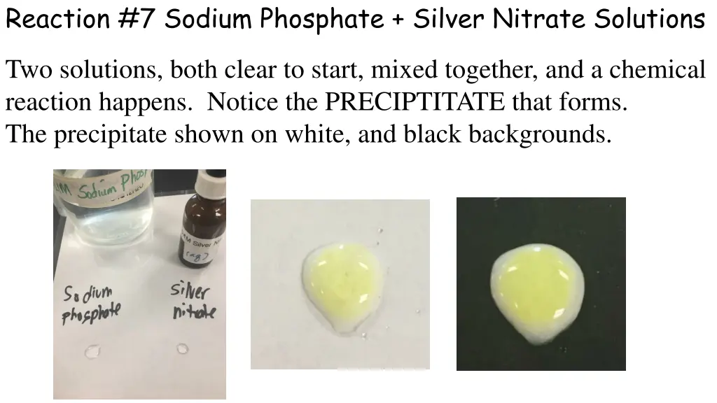 reaction 7 sodium phosphate silver nitrate