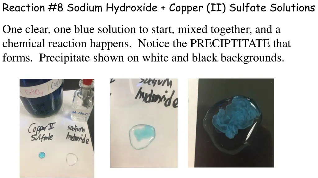 reaction 8 sodium hydroxide copper ii sulfate