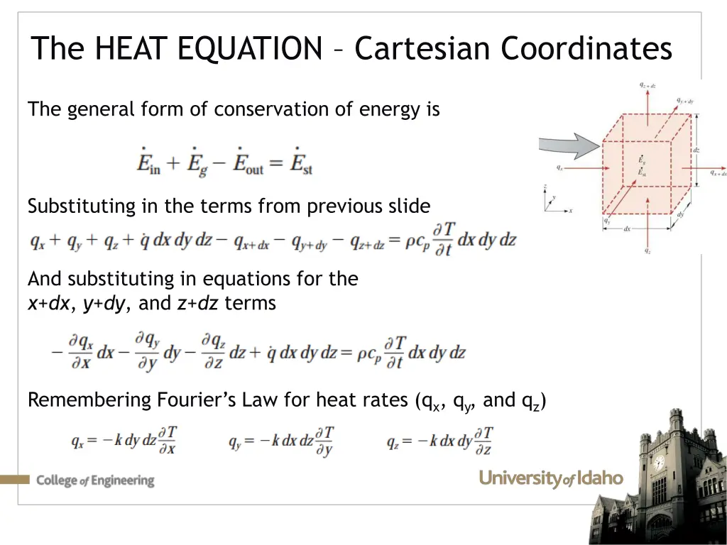 the heat equation cartesian coordinates 1