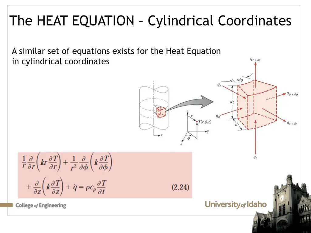the heat equation cylindrical coordinates