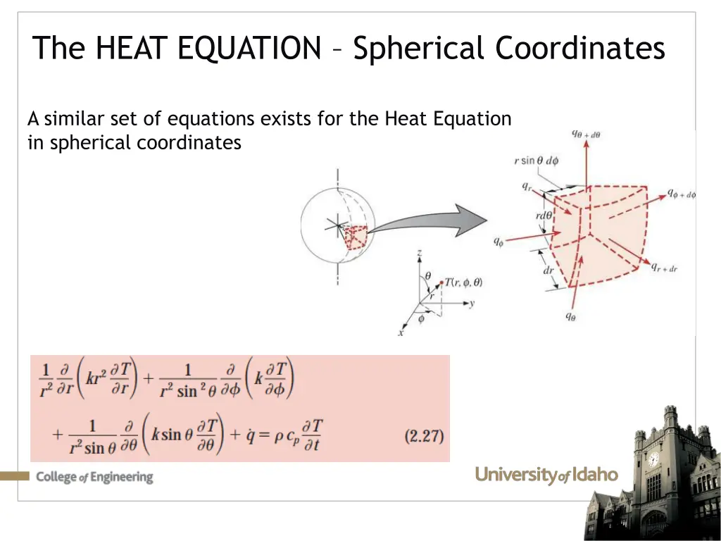 the heat equation spherical coordinates