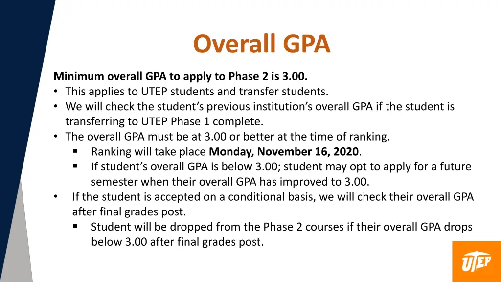 overall gpa