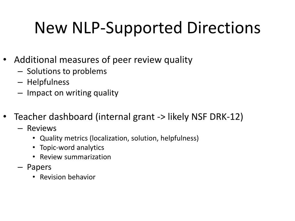 new nlp supported directions 1