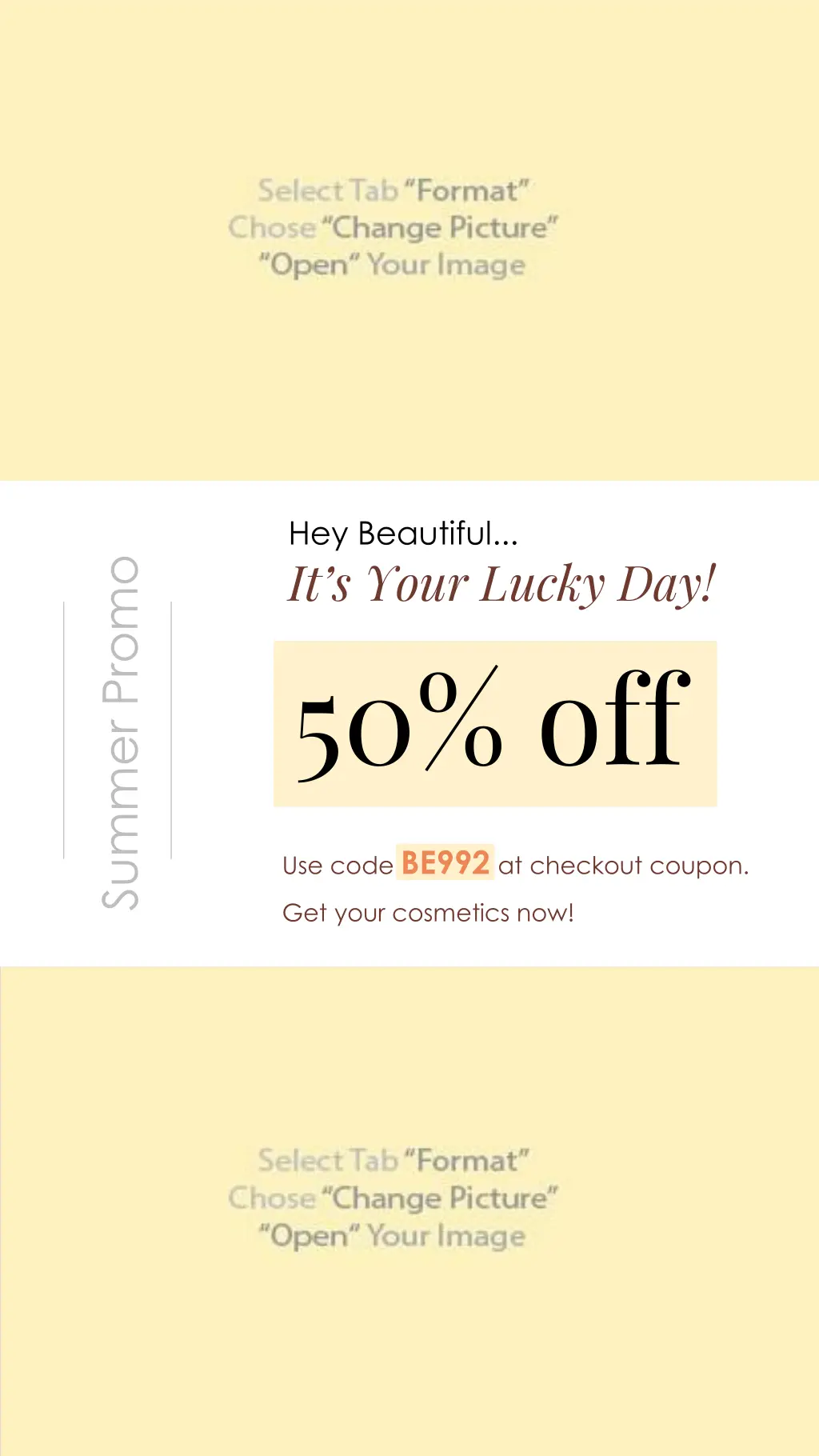 hey beautiful it s your lucky day 50 off