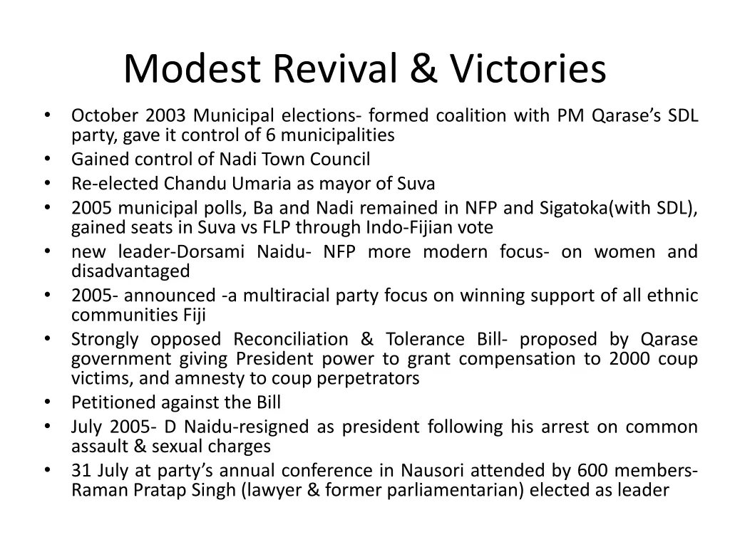 modest revival victories