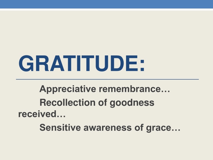 gratitude