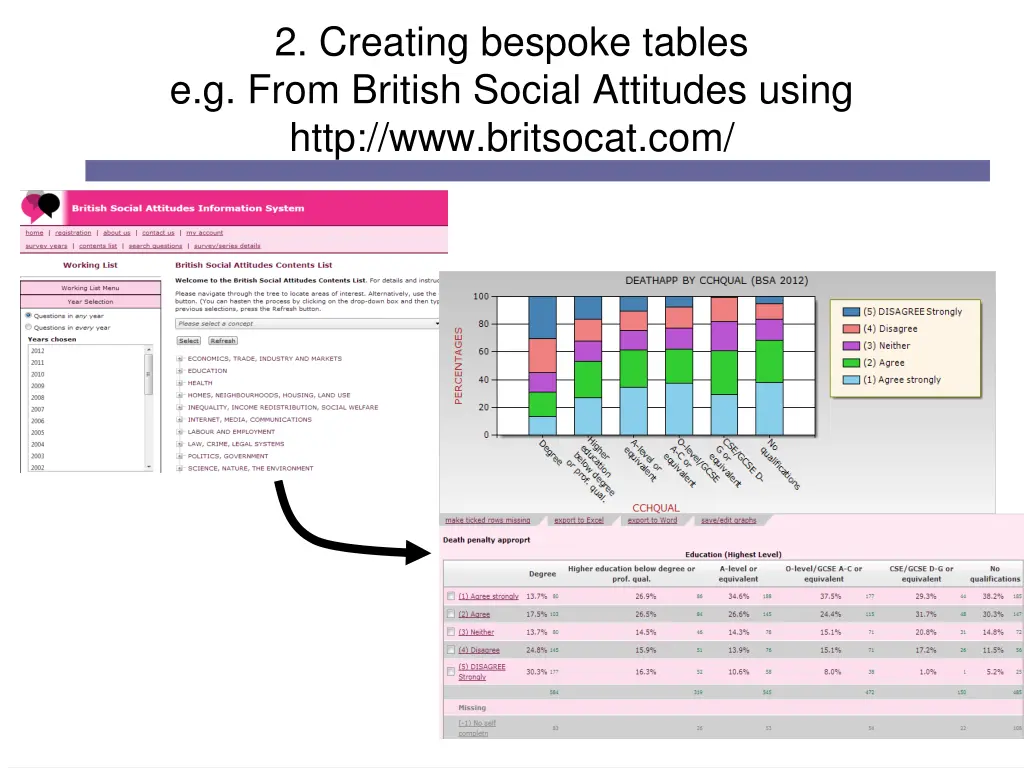 2 creating bespoke tables e g from british social