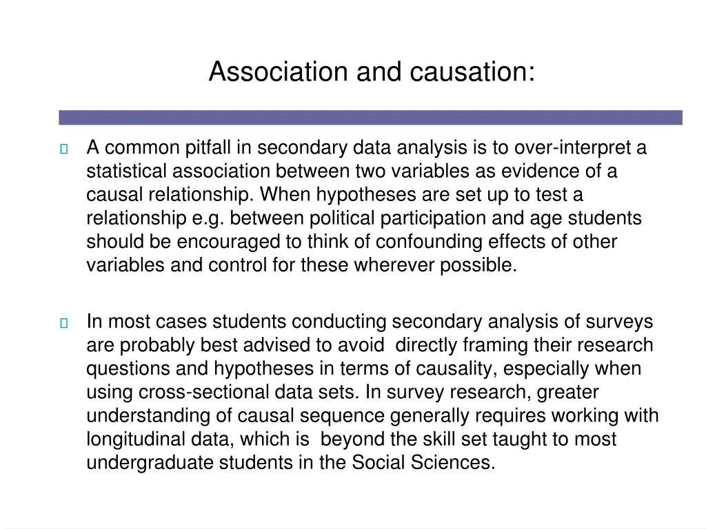 association and causation
