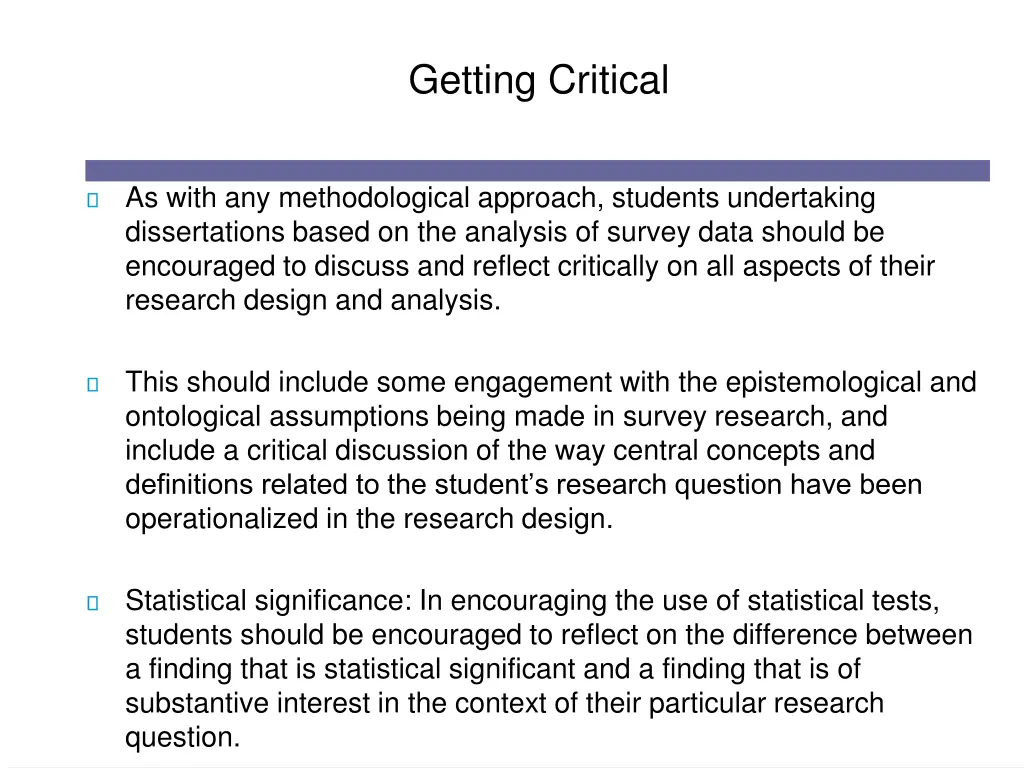 getting critical