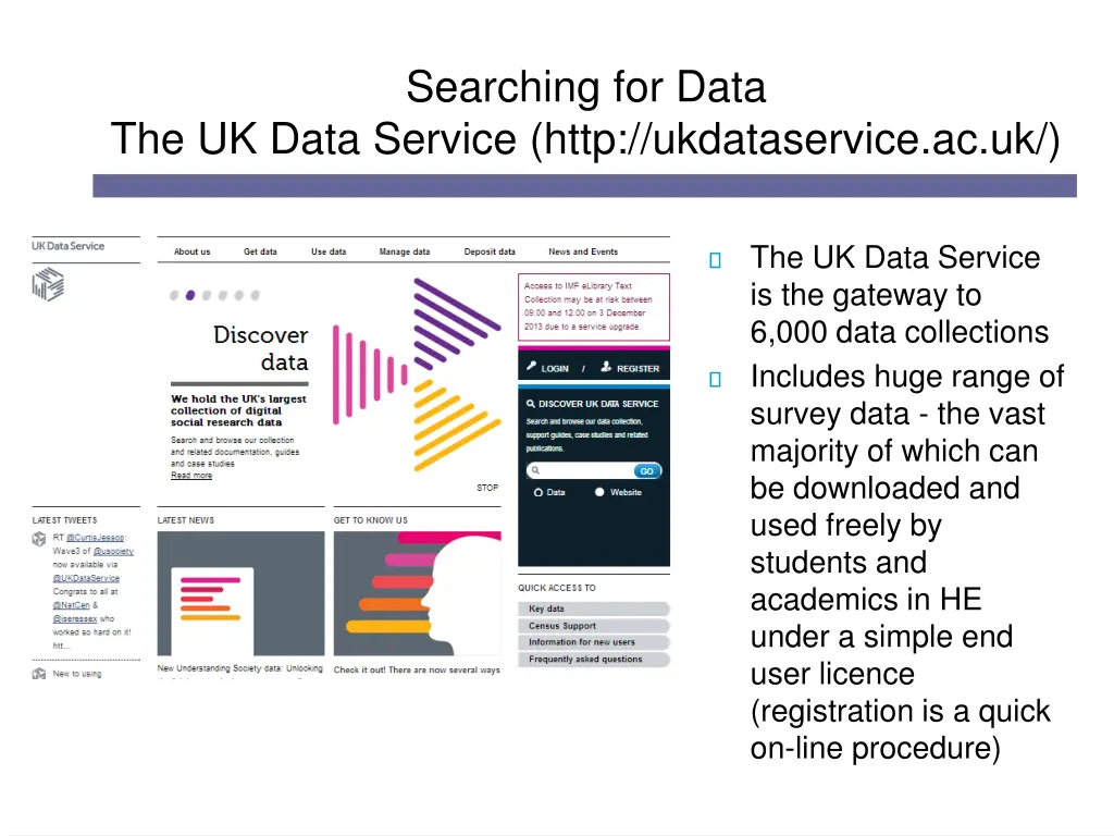 searching for data