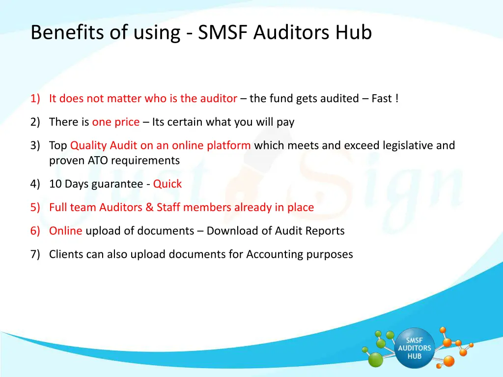 benefits of using smsf auditors hub