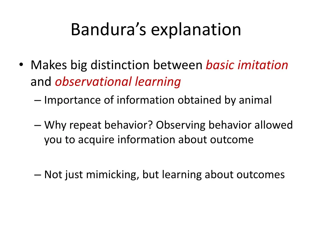 bandura s explanation
