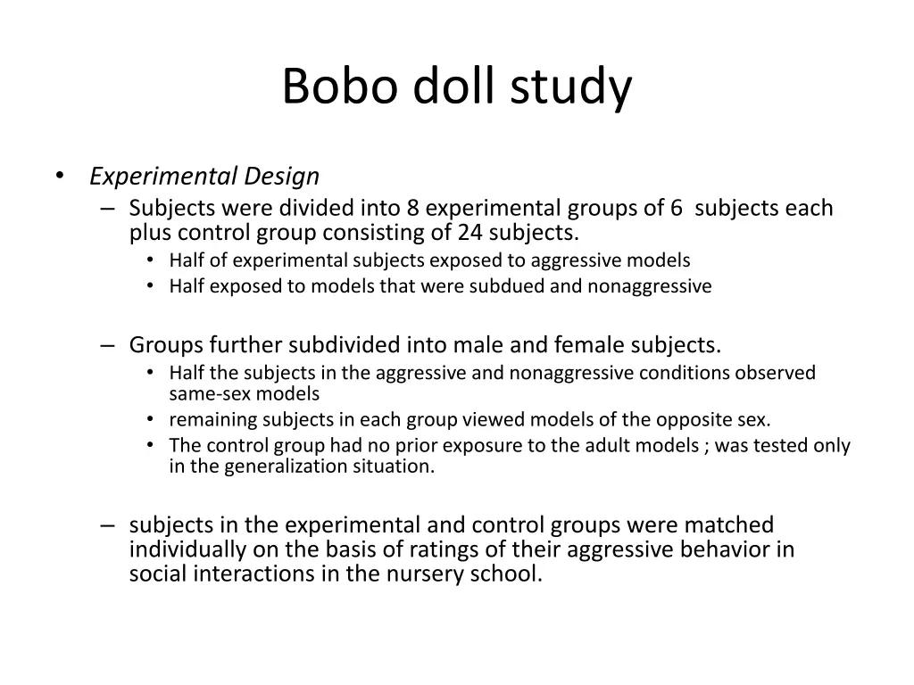 bobo doll study 1