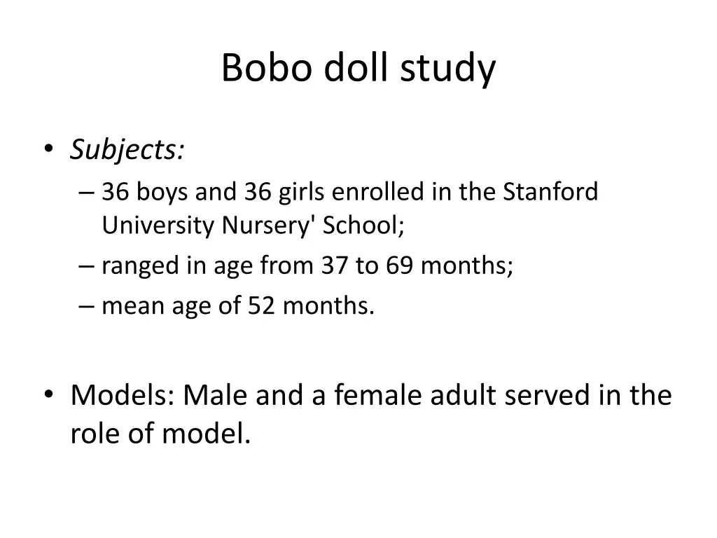bobo doll study