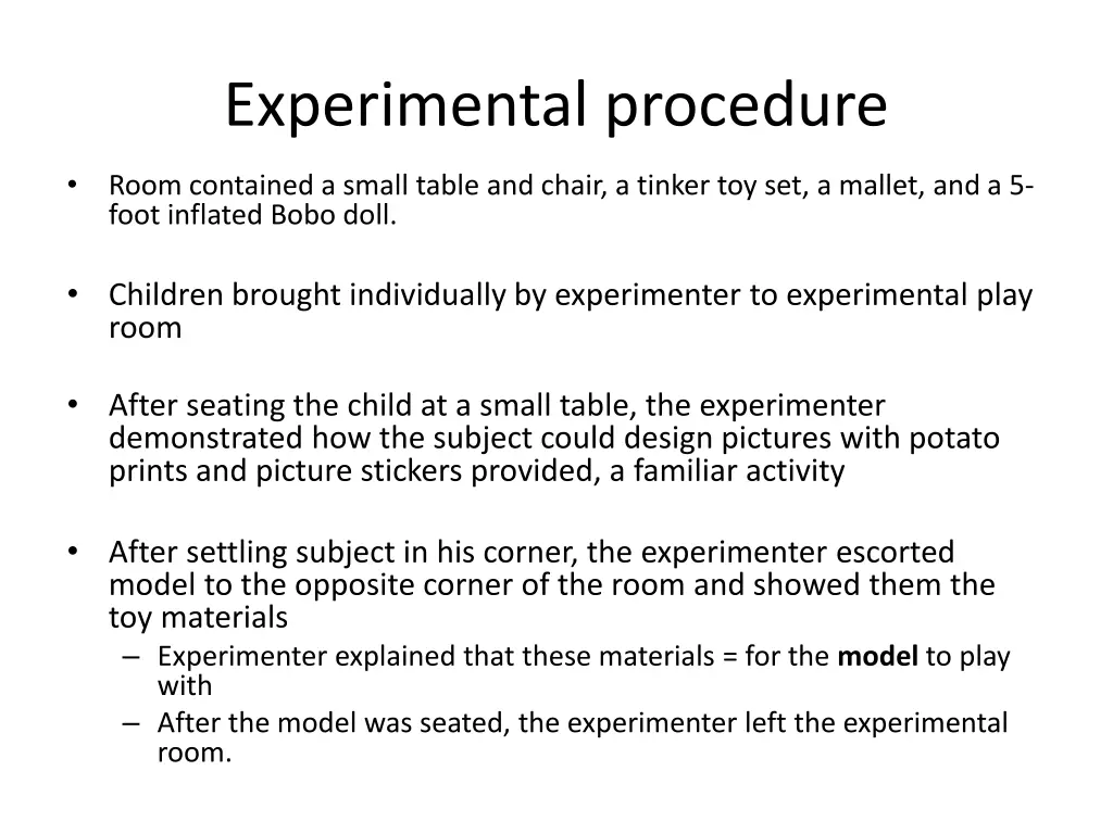 experimental procedure