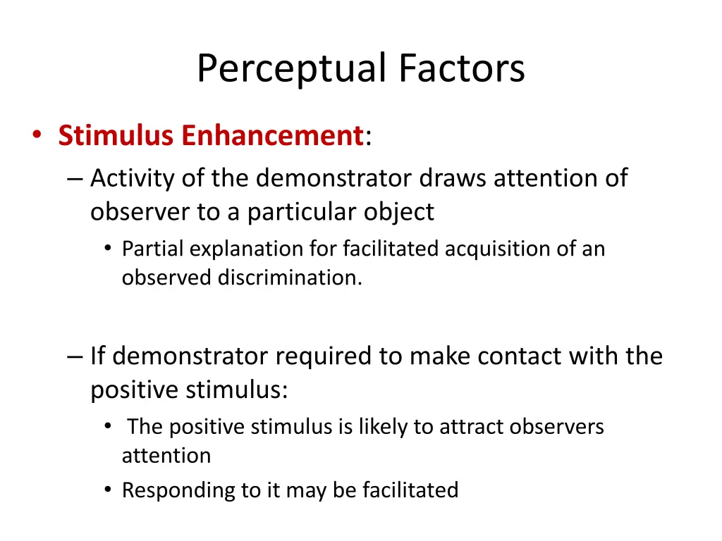 perceptual factors