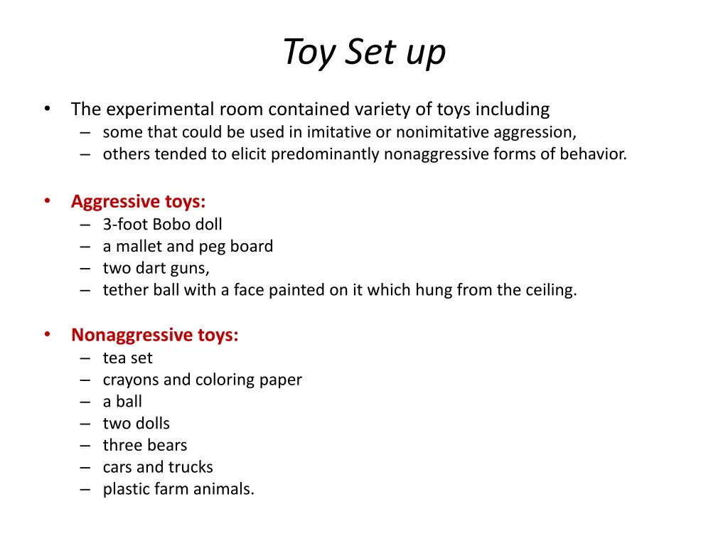 toy set up