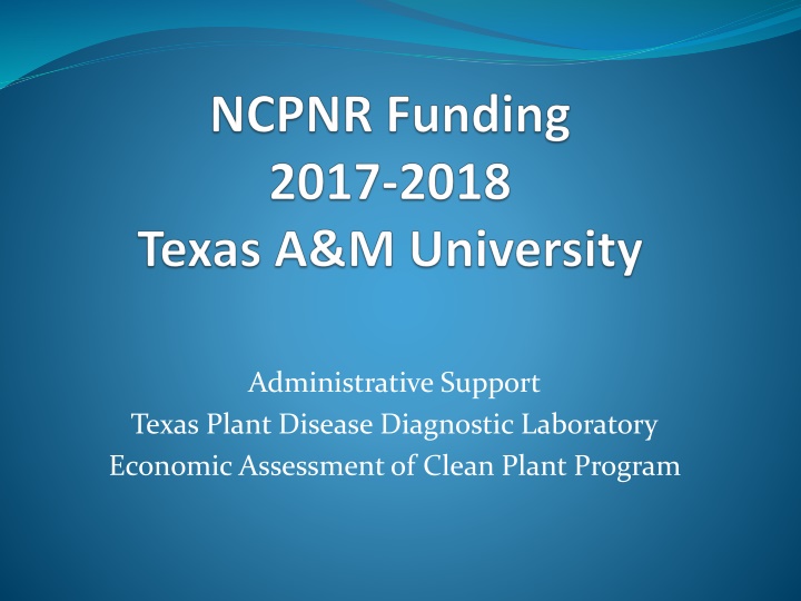 administrative support texas plant disease