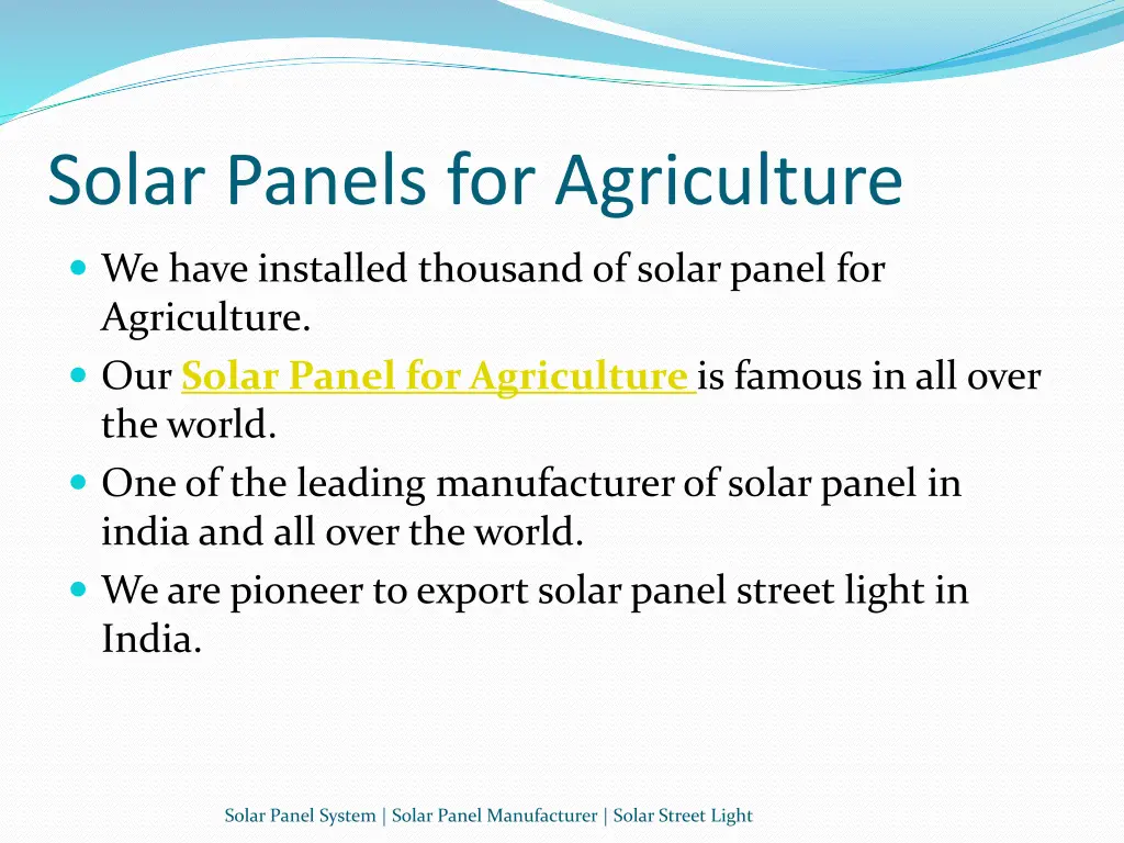 solar panels for agriculture