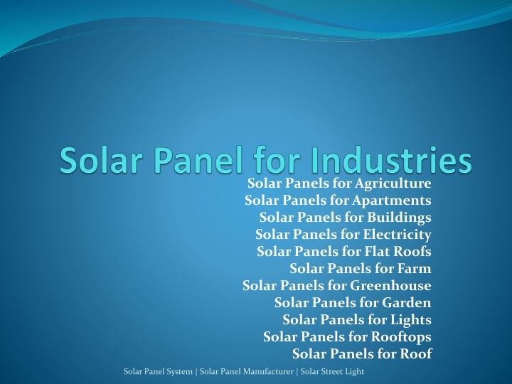 solar panels for agriculture solar panels