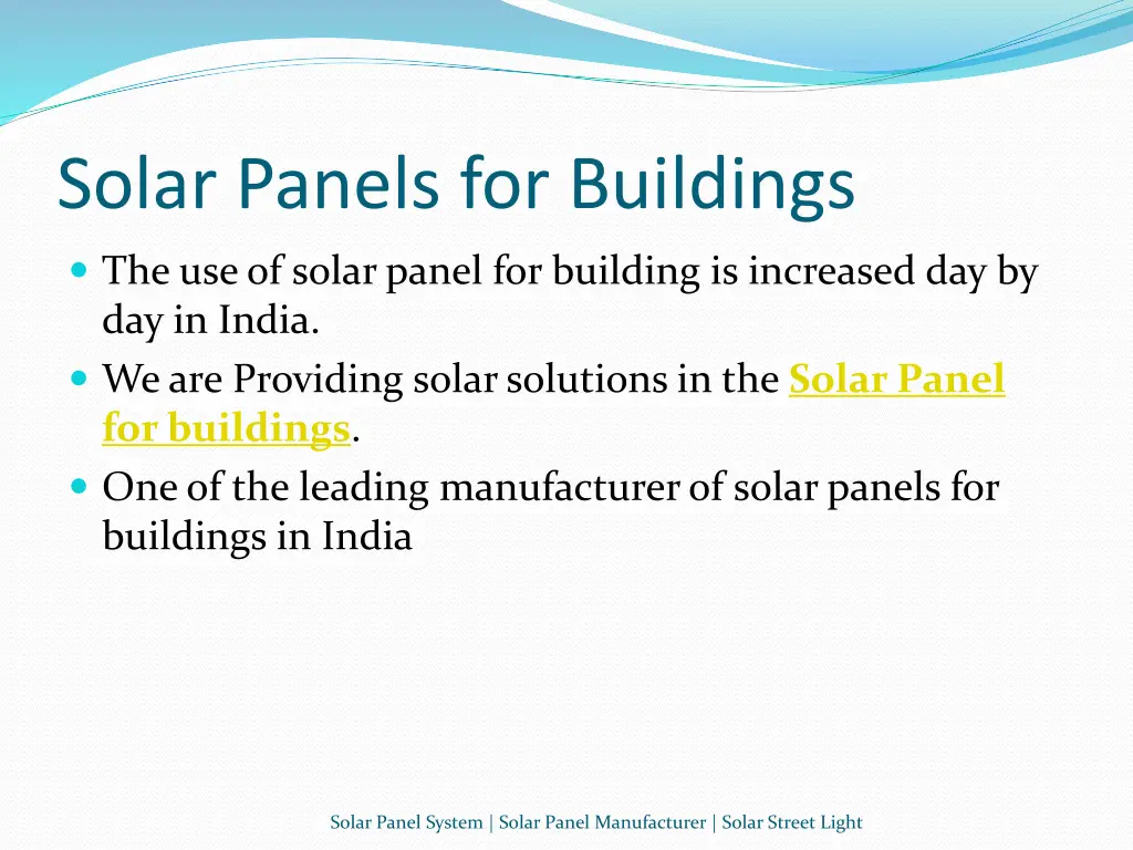 solar panels for buildings