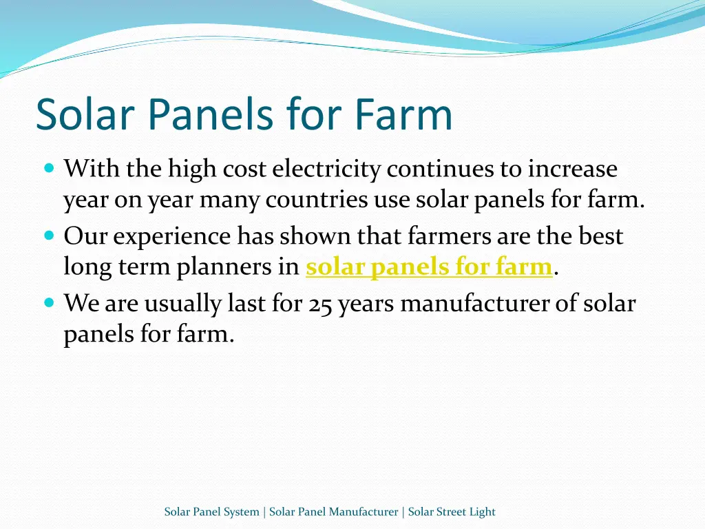 solar panels for farm