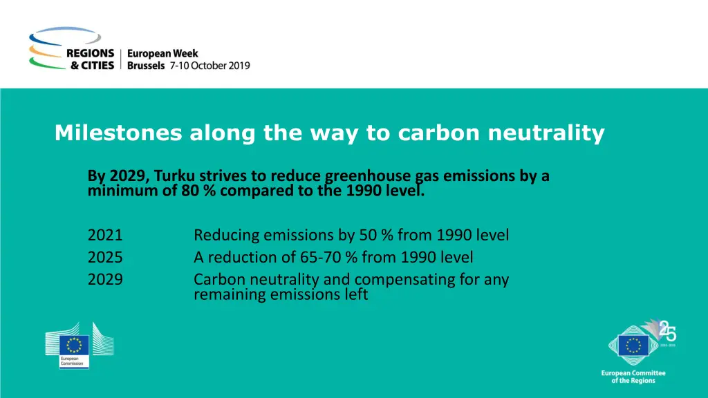 milestones along the way to carbon neutrality