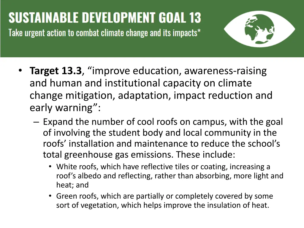 target 13 3 improve education awareness raising