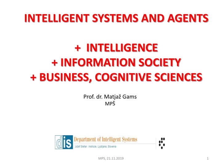 intelligent systems and agents