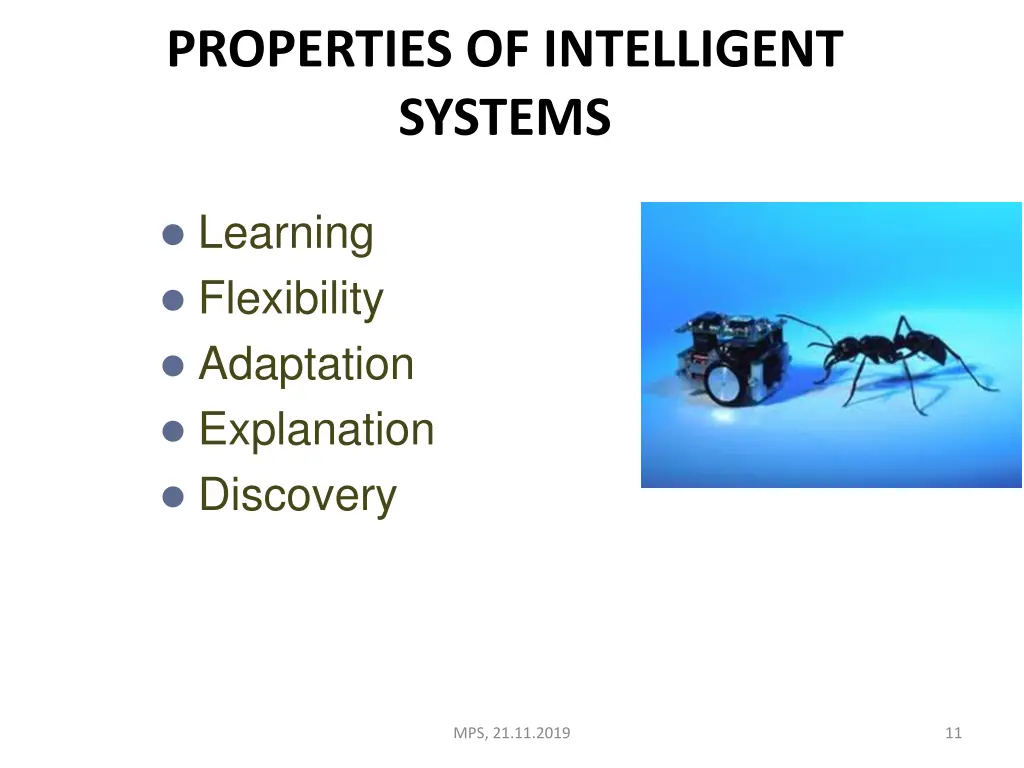 properties of intelligent systems