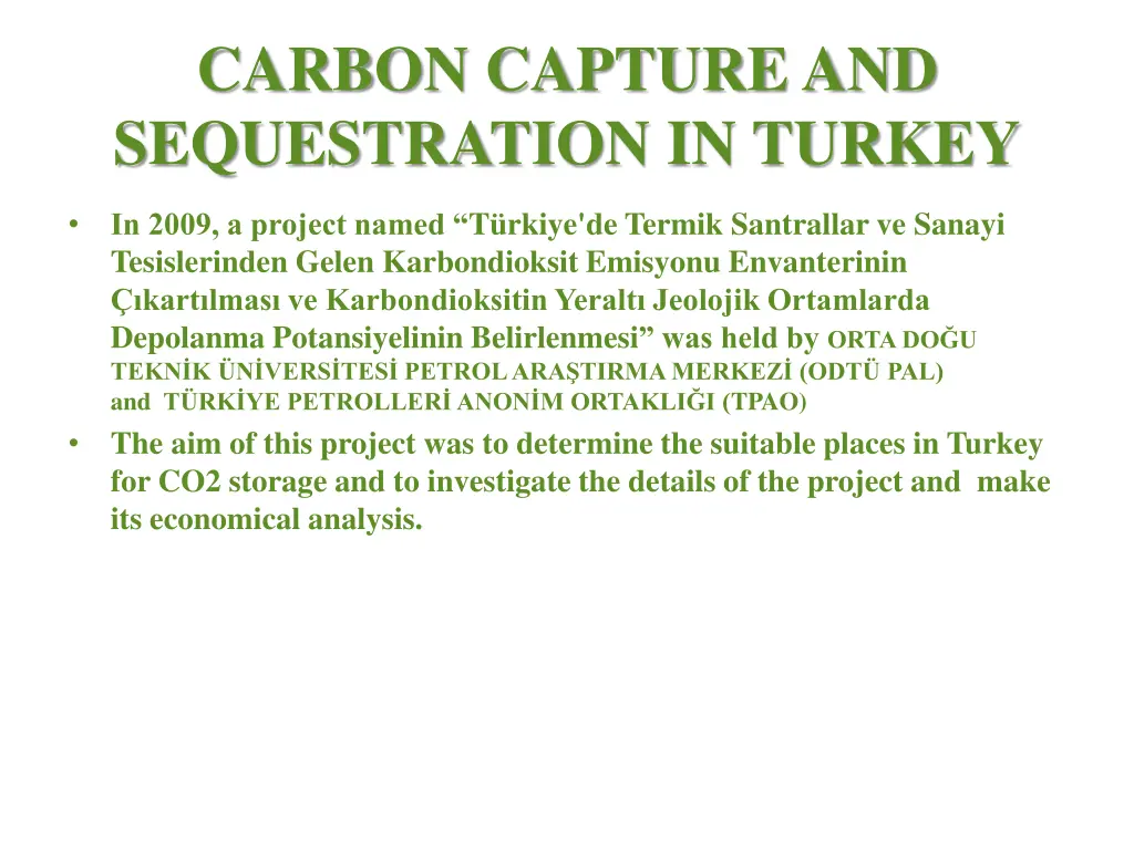 carbon capture and sequestration in turkey