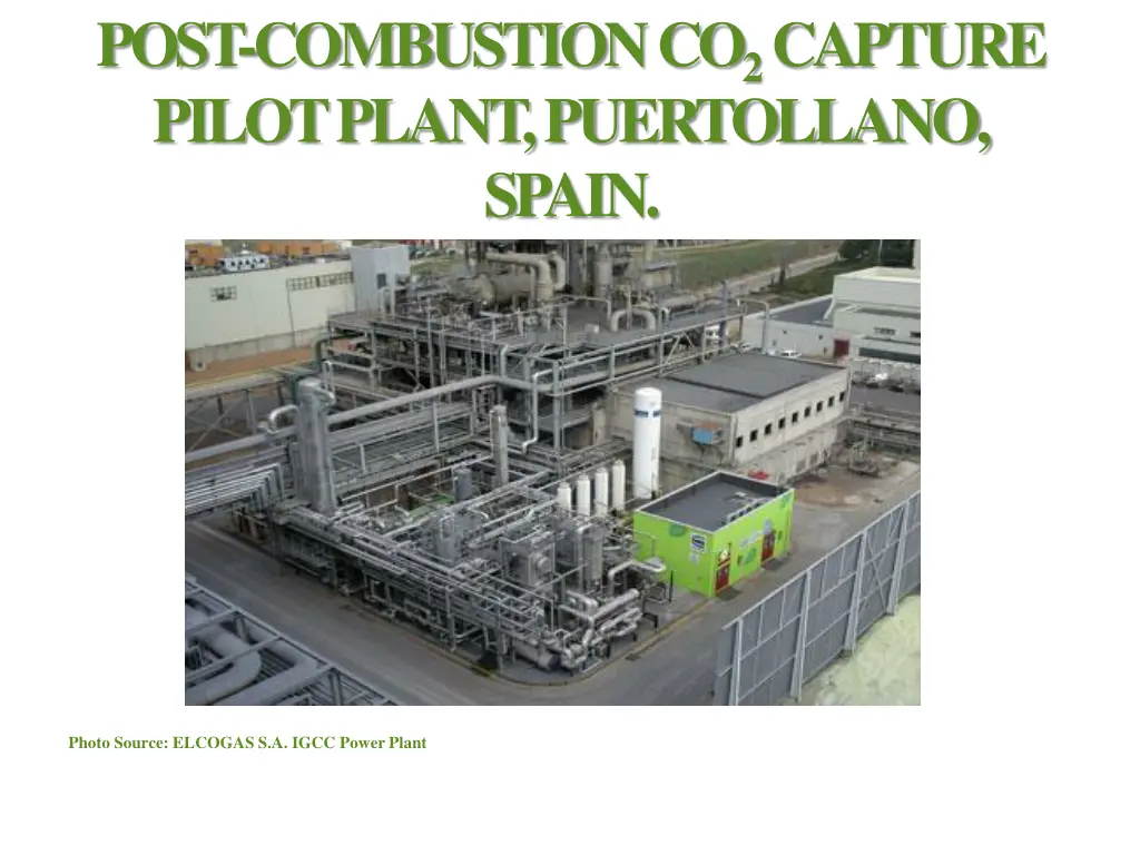 post combustion co 2 capture pilot plant