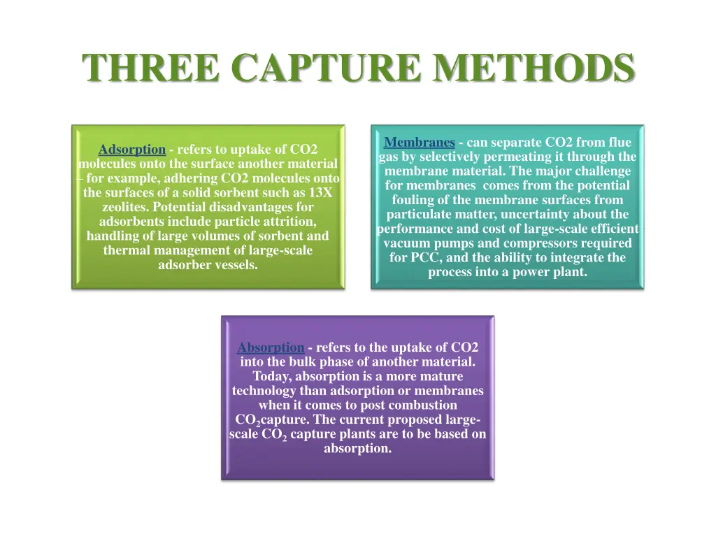 three capture methods