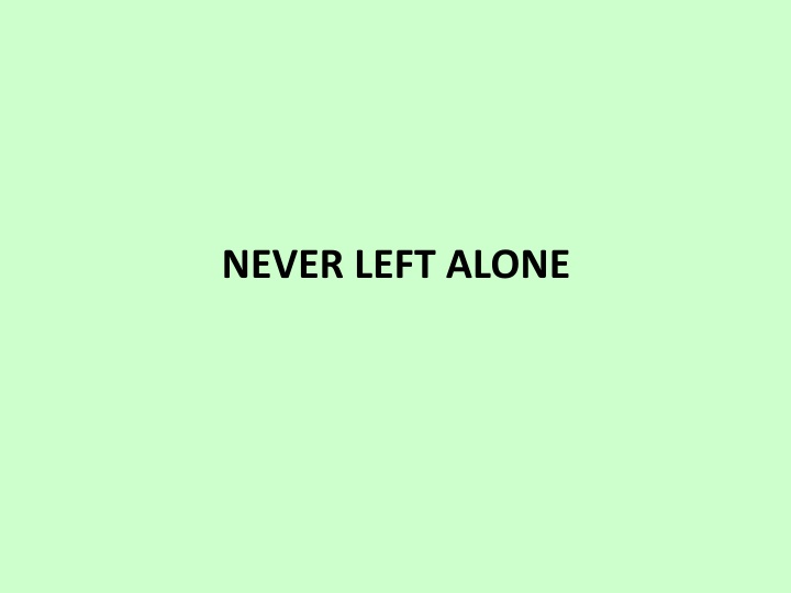 never left alone