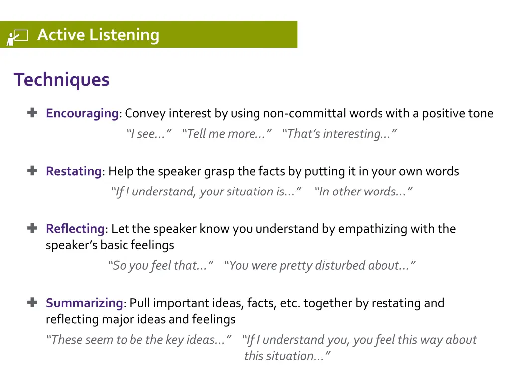 active listening