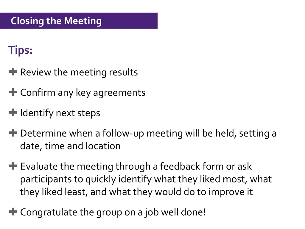 closing the meeting 1