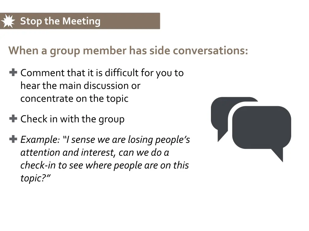 stop the meeting