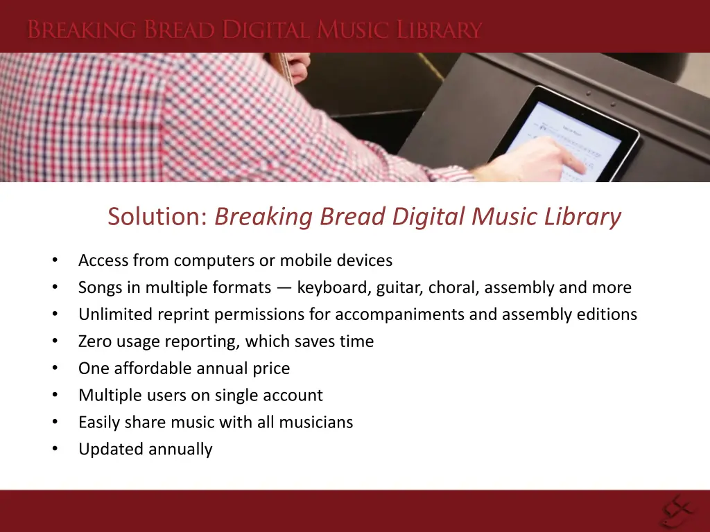 solution breaking bread digital music library