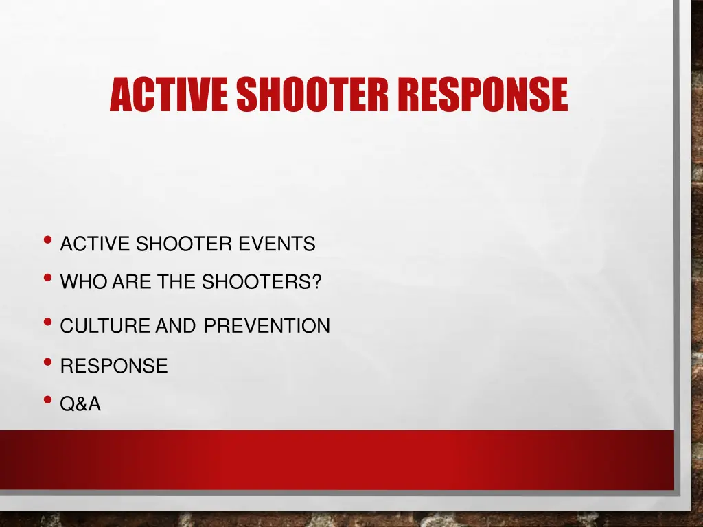 active shooter response